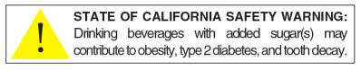 Soda Warning Label